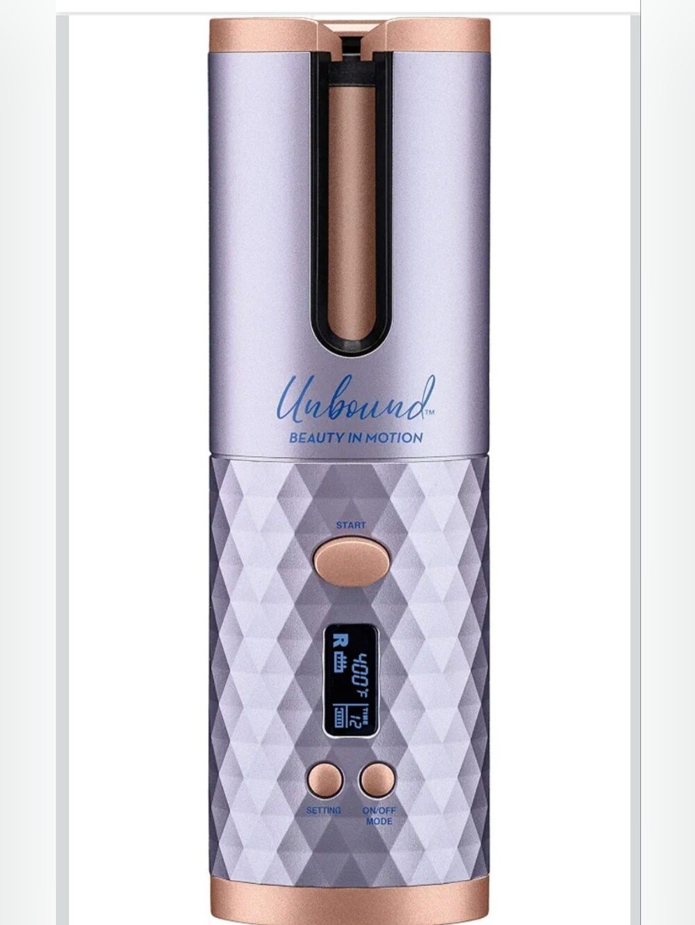 Unbound Automatic Curling Iron - Lavender with Rose Gold Accents